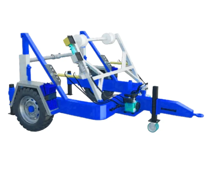 Full Hydraulic Cable Reel Trailer 7 Ton cable reel trailer